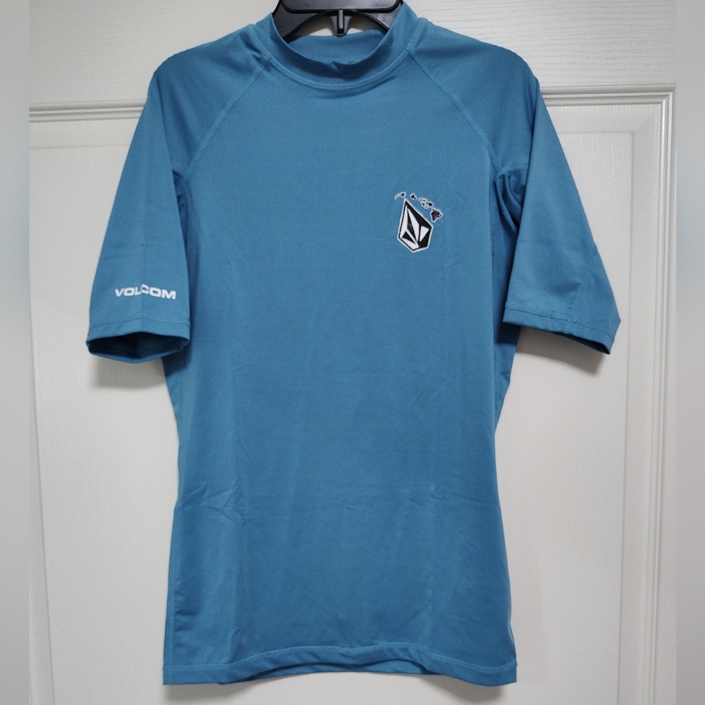 Men's Volcom Rash Guard UPF 50+ Anti UV Swim Shirt Sz M